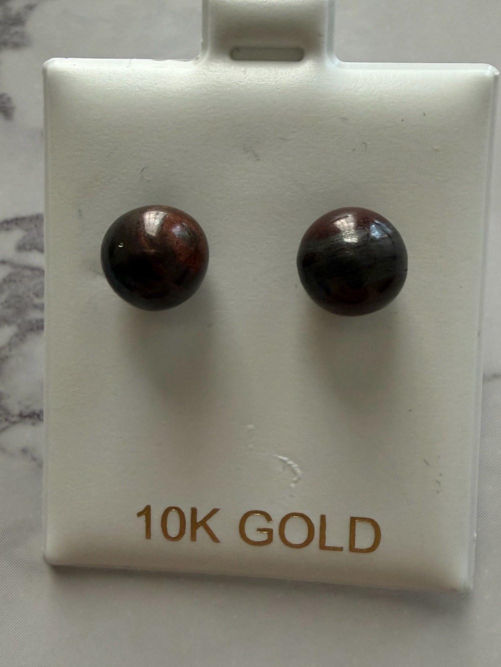 10k Gold Genuine Gemstone Earrings